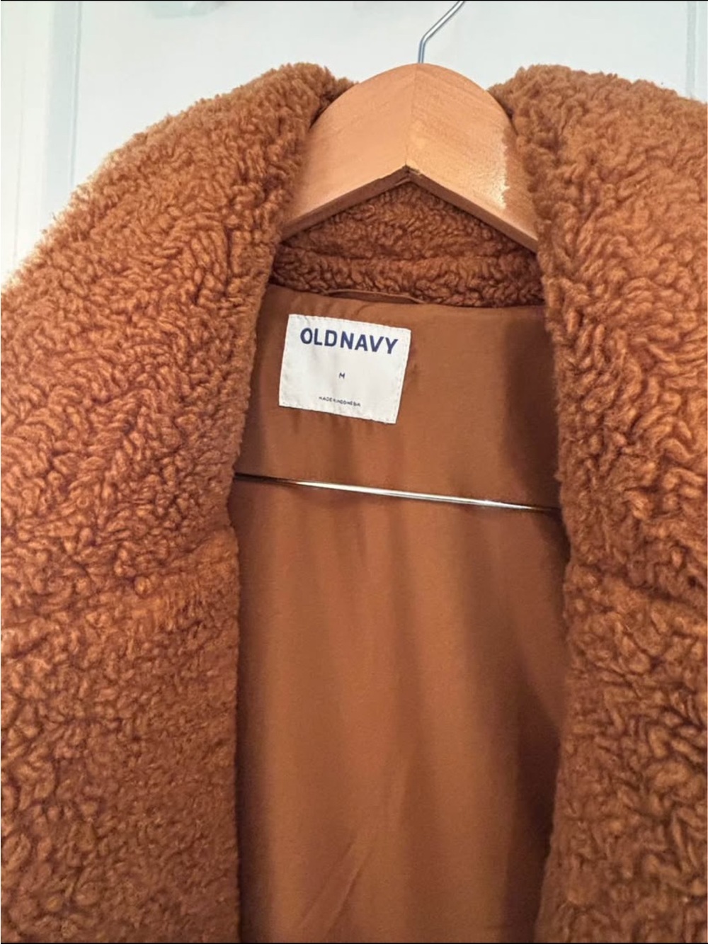 Women’s Old Navy Teddy Coat in Warm Brown - Picture 4 of 4
